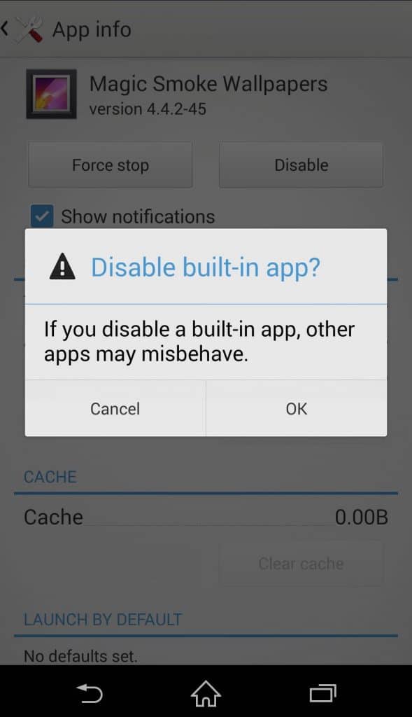 Disable Apps